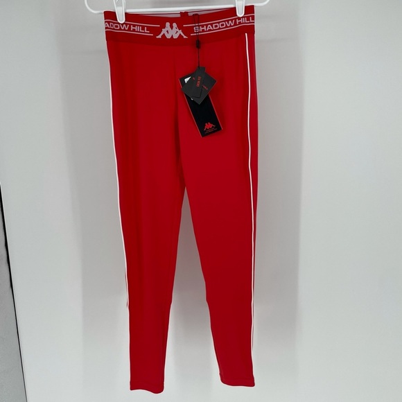KAPPA NWT SANKE LEGGINGS FIERY RED BRIGHT WHITE - Picture 2 of 9